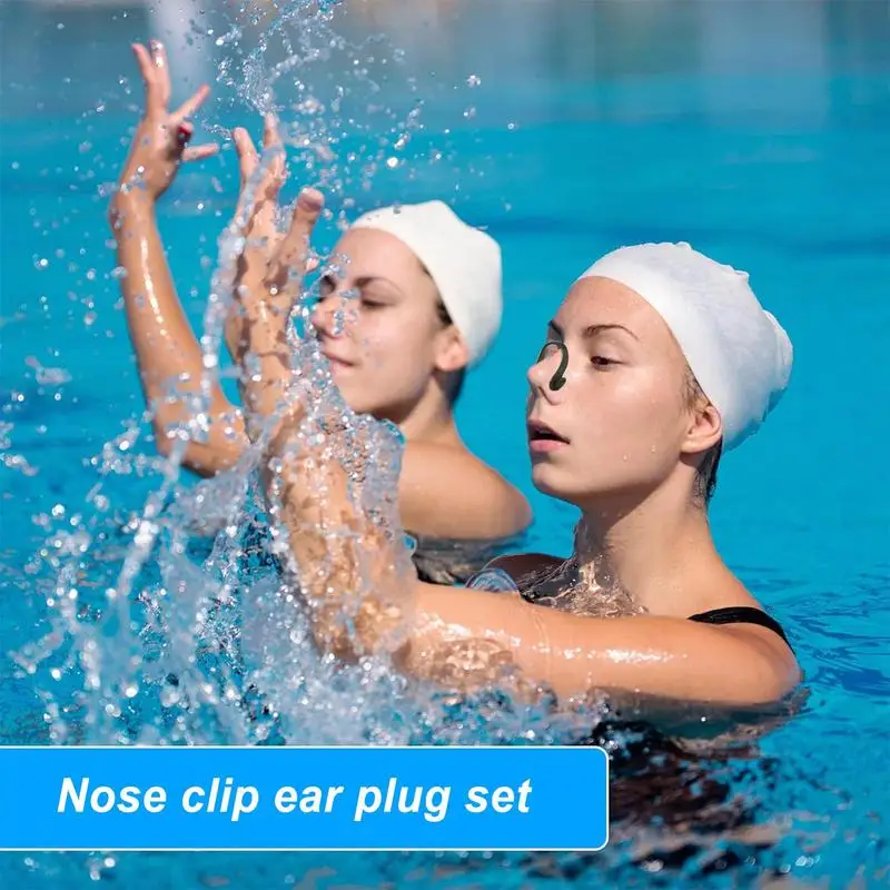 Tappi per le orecchie in Silicone tappi per le orecchie da nuoto Set di Clip per il naso pacchetto aggiornato riutilizzabili impermeabili morbidi tappi per le orecchie Clip per il naso