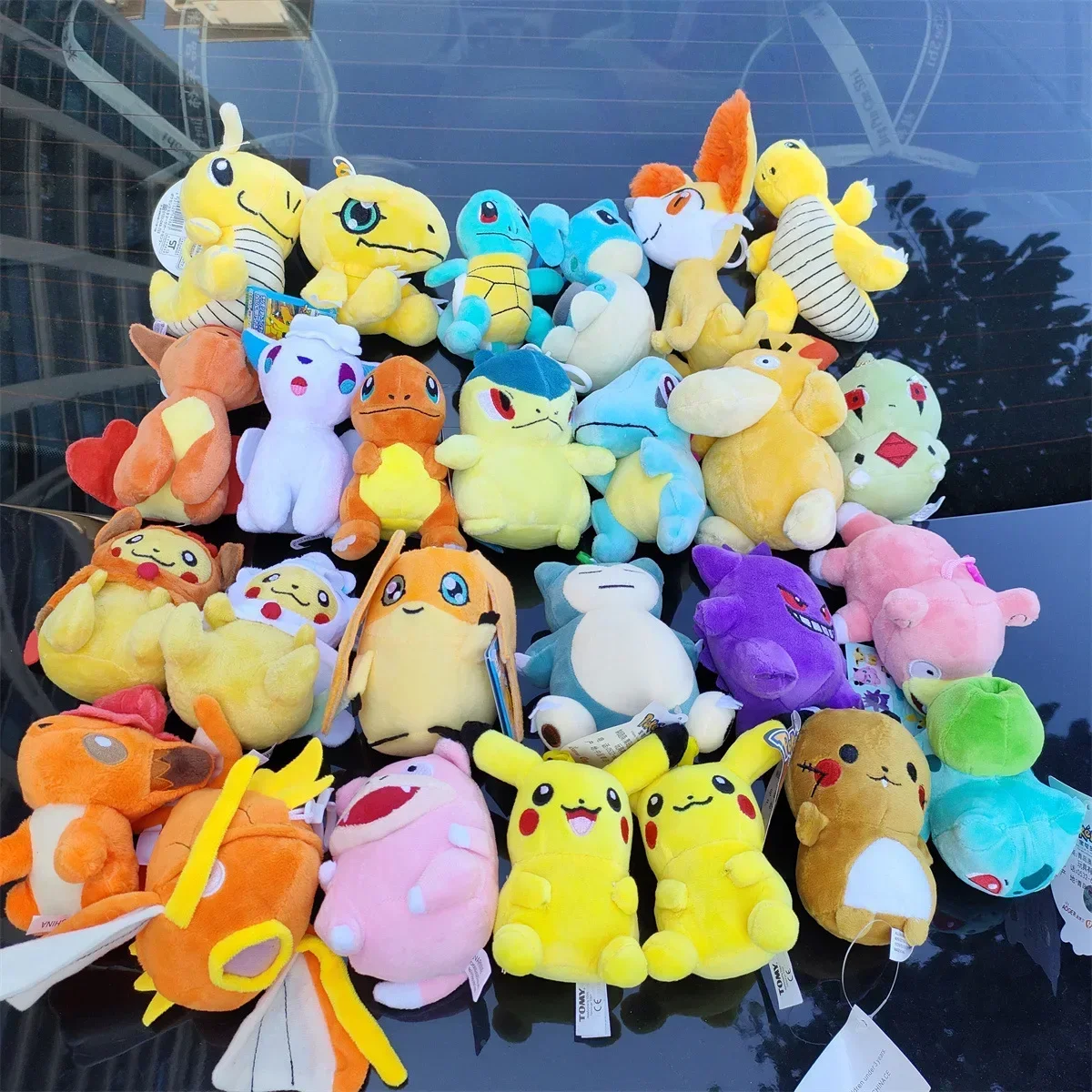 

10Pcs/Lot CharmanderPsyduck MewDitto DragoniteGengar BulbasaurSnorlaxCyndaquil Keychain Doll Pendant