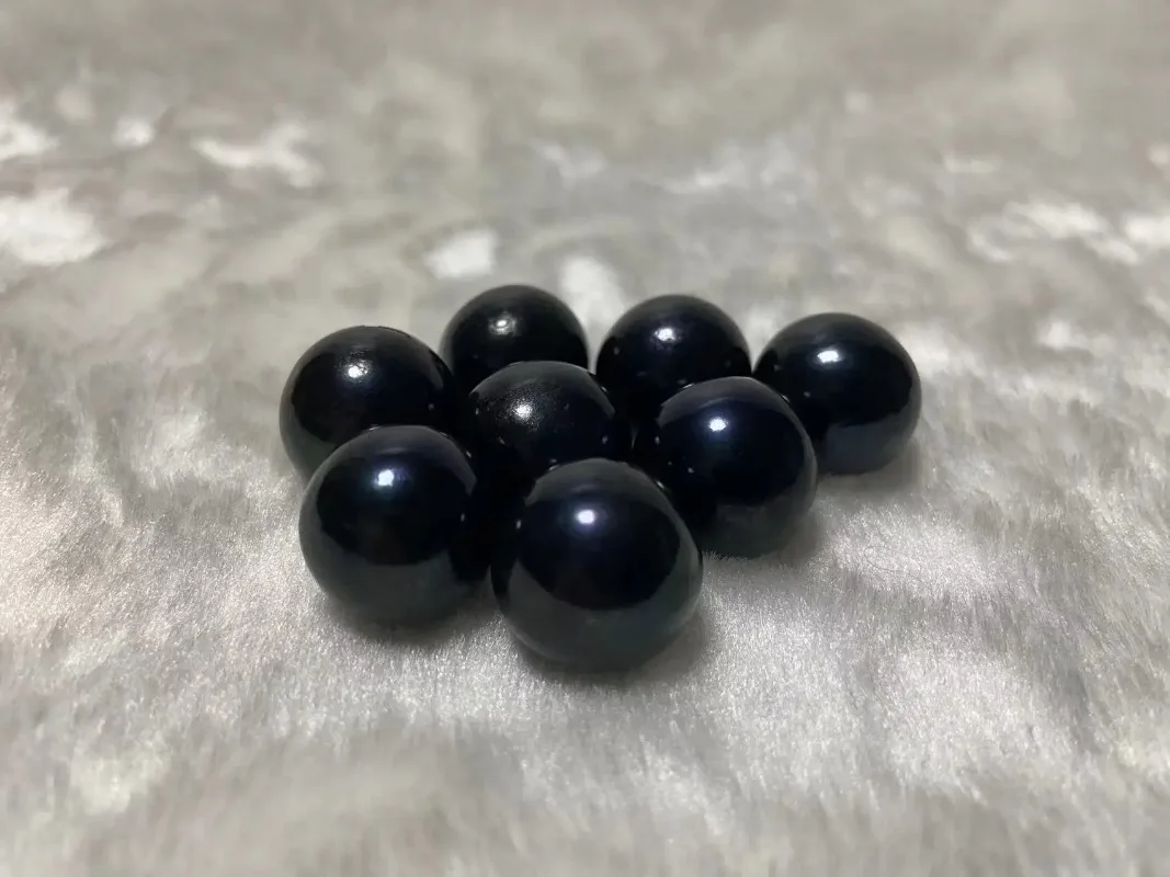 Charming Natural Scarce Huge 15-16mm Sea Genuine Black Loose Pearl Free Sahipping for Women  Jewelry