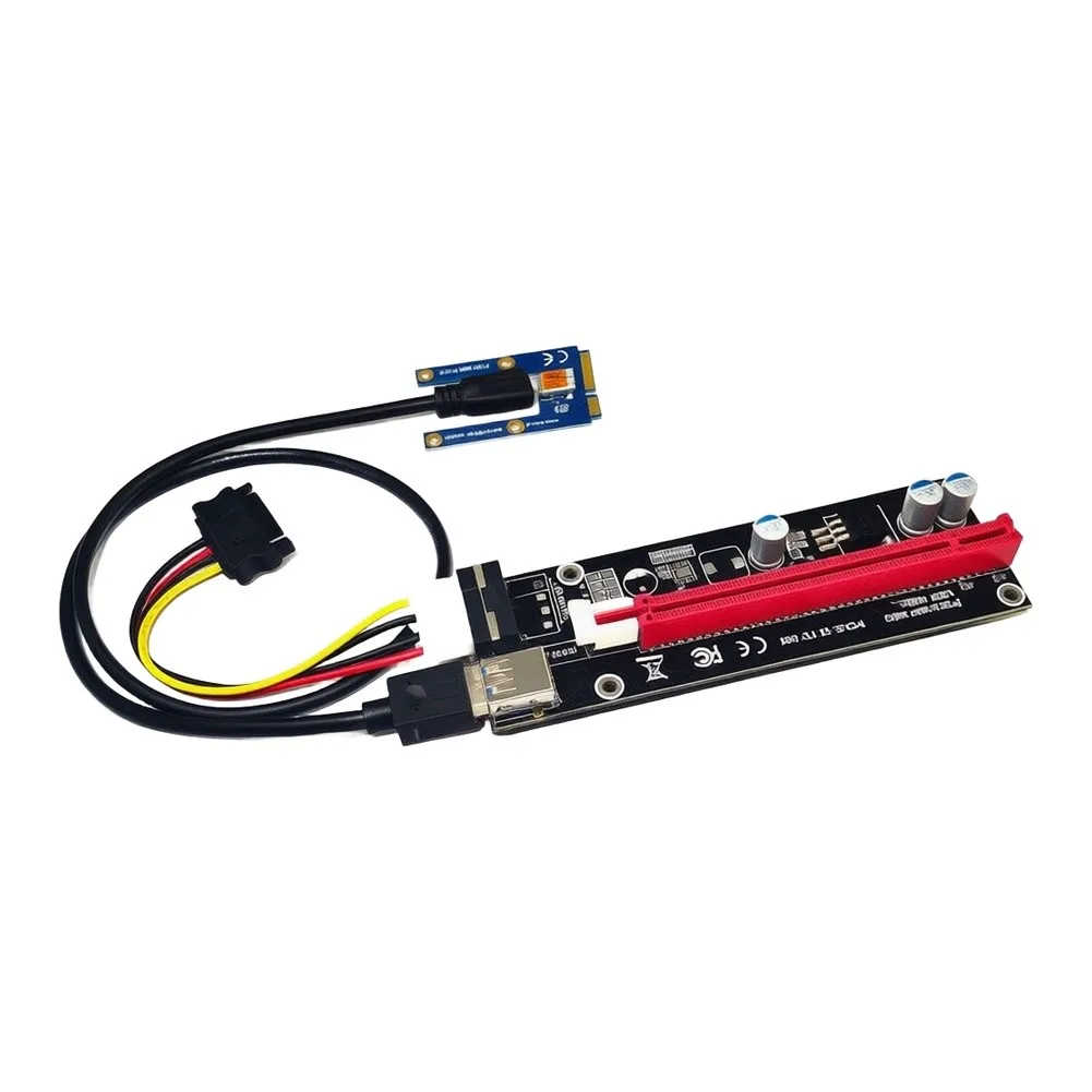 For MINI PCI-E to x16 Riser Card with Shielded Cabling Up to 3 Meters and Flexible USB Cable for GPU Installation