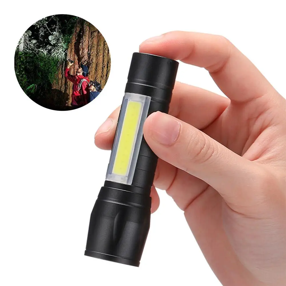 LED Mini Flashlight Stick Rechargerable Torch Lamp 3 Modes Outdoors Portable Equipment Anti-slip Waterproof Lamp