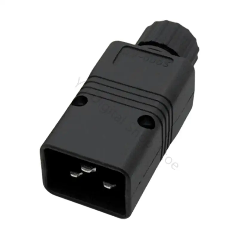 96BA IEC320 Rewirable Connector C20 to C19 Adapter 16A AC250V for Power Cord
