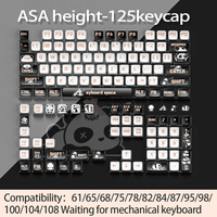 PBT thermal sublimation pudding keycap cute adaptation 60/68/75/100%attack shark ajazz aula akko mechanical keyboard keycaps