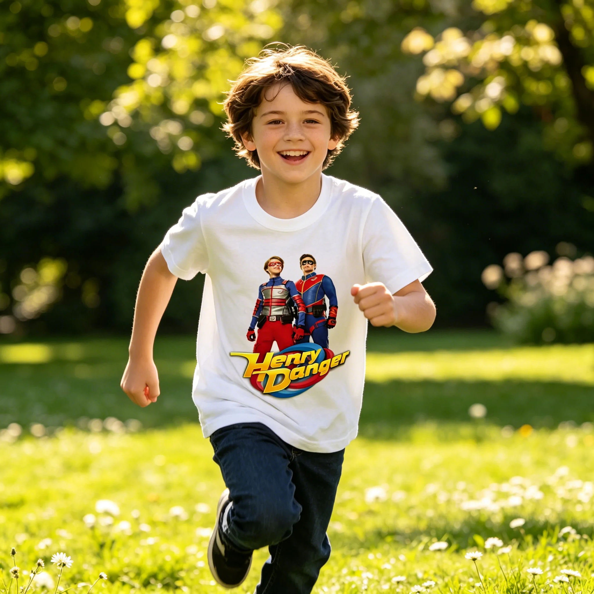 Henry Danger Cartoon Casual Summer Streetwear Newest Men Women Tee Adults Children Boy Gril Top Kids Parent Child Cotton Tshirt