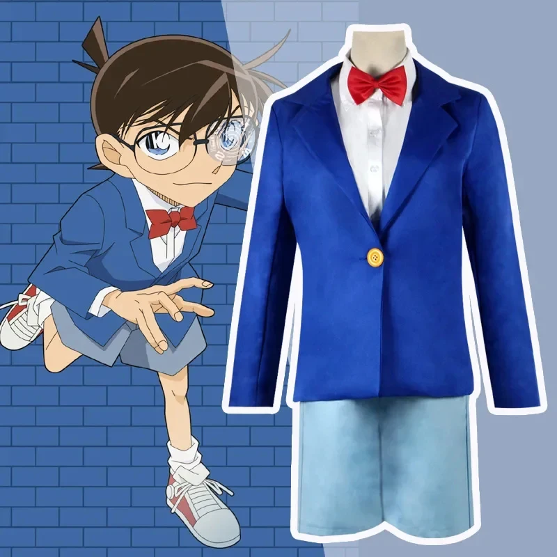 2026 Hot anime Kids Adult conan edogawa Detective Case Closed Konan Cosplay Costume School Uniform TXL8Q view 2