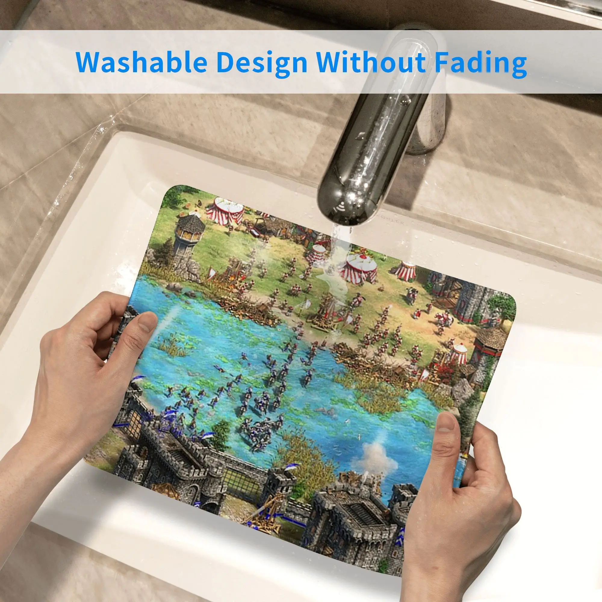 لوحة ماوس Age of Empires 2 Battle over Sea، لوحة مفاتيح الكمبيوتر، حصيرة الماوس، ألعاب الكمبيوتر المحمول، حصيرة مكتبية، ملحقات المكتب، مفارش الطاولة