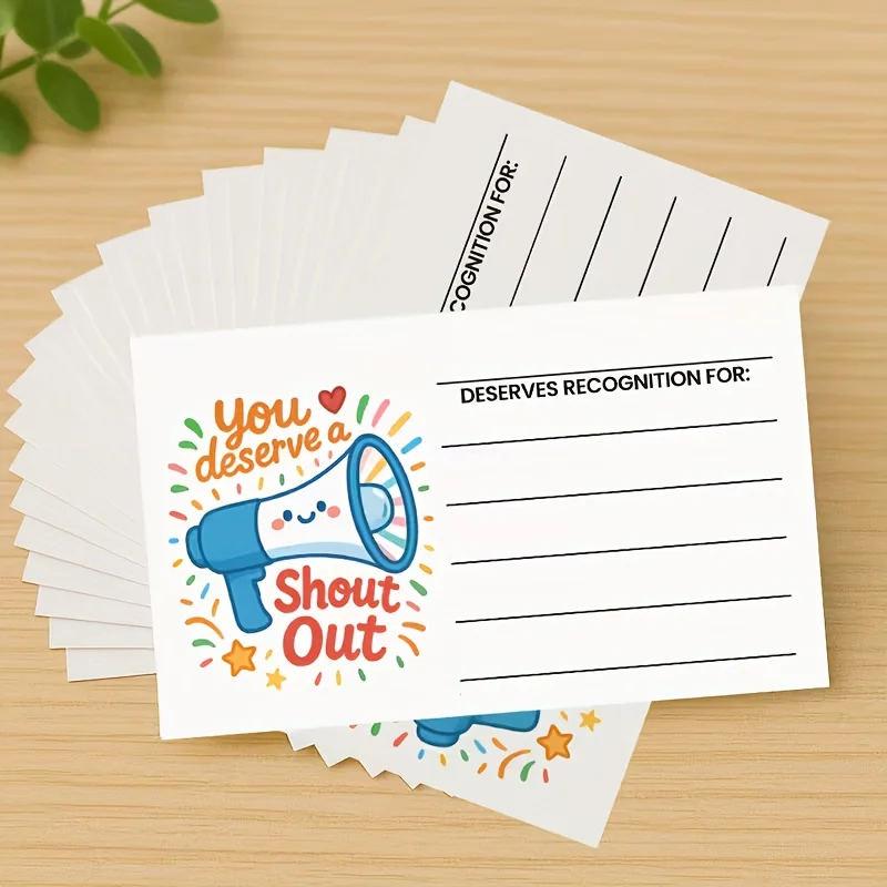 30pcs Teacher、Positive Encouragement Cards for Students and Employees——You deserve it！Colorful Motivational Thank You and Recogn