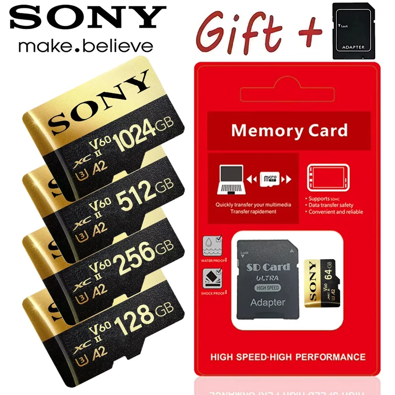 Carte mémoire Sony SD Micro TF, carte Flash SD, cartes mémoire 1TB, 128 go, 256 go, 512 go, pour Switch UHS I, pour Xiaomi P