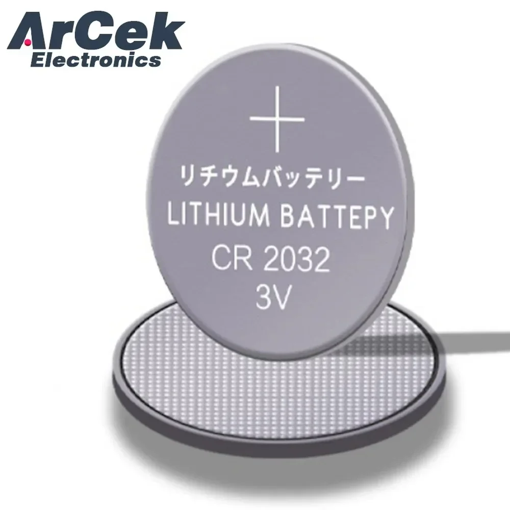 2PCS CR2032 3V 210mAh Battery Long Lasting High Capacity CR2032 Coin Button Cell Lithium Batteries for LED Light Toy 54DB