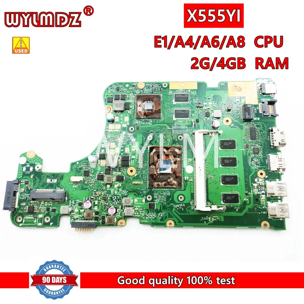 X555YI E1/A4/A6/A8CPU 2G/4GB RAM Mainboard For Asus X555D A555D X555DG X555YI X555Y Laptop Motherboard Working