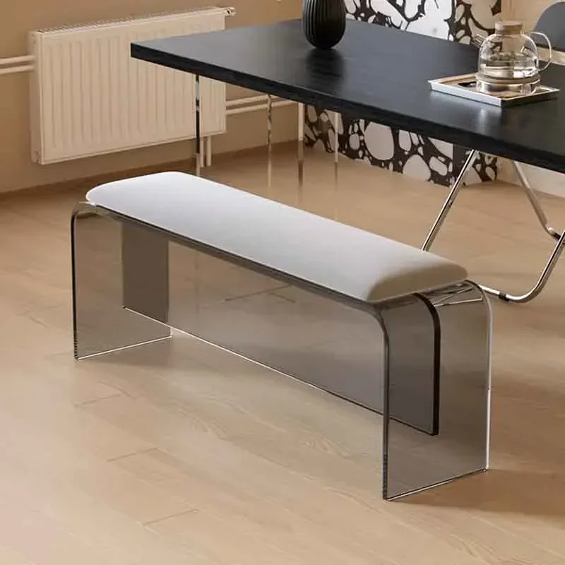 Transparent Acrylic Bench Nordic Furniture Living Room Footstool Shoe Changing Stool Creative Dining Stool Home Leisure Seats