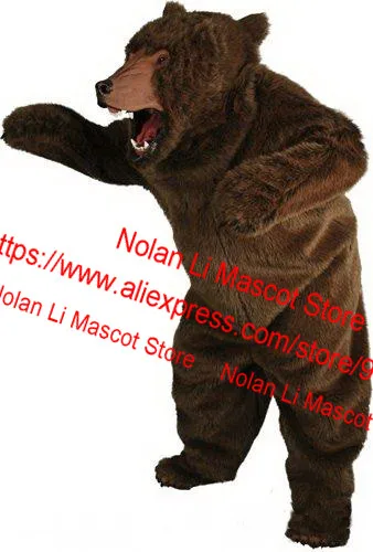 High Quality Grizzly Bear Mascot Costume Movie Props Display Cartoon Suit Role-Playing Neutral Game Carnival Pgift 449