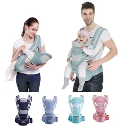 Ergonomic Newborn Baby Carrier Wrap With Hipseat Storage Bags 0 To 3 Years Front Facing Kangaroo Baby Waist Stool Carrier Sling