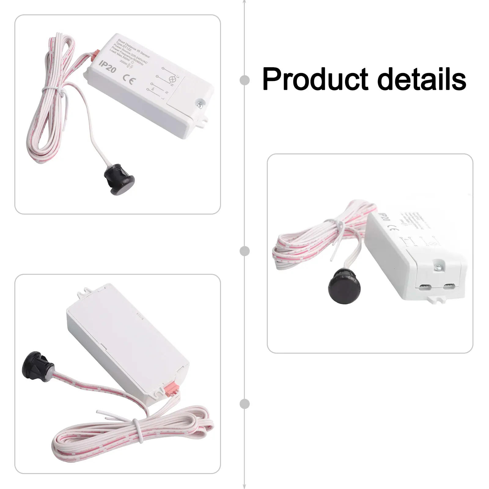 Infrarot-Touch-Sensor-Schalter, 220–240 V AC, Näherungssensor, Schrank-Wellen-Schalter, Infrarot-Rot, Ein/Aus, elektrische Haushaltsteile