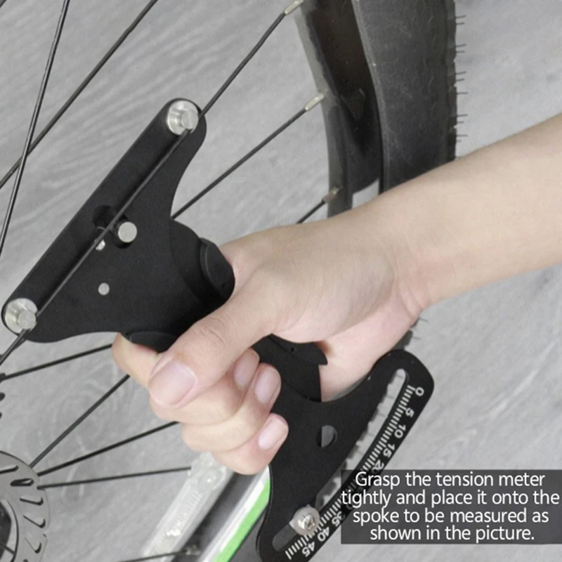 1Pc Bicycle Spoke Tension Checker Blue Aluminum Mountain Bike Spoke Tension Gauge Testing Tool for Detection and Adjustment