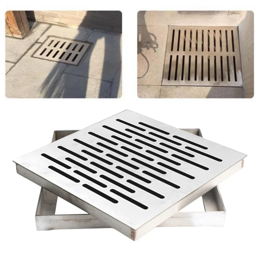 Multi-Hole Drain Cover Stainless Steel Drain Cover Wet Area Stability Efficient Municipal Drainage Cover 150*150*20mm
