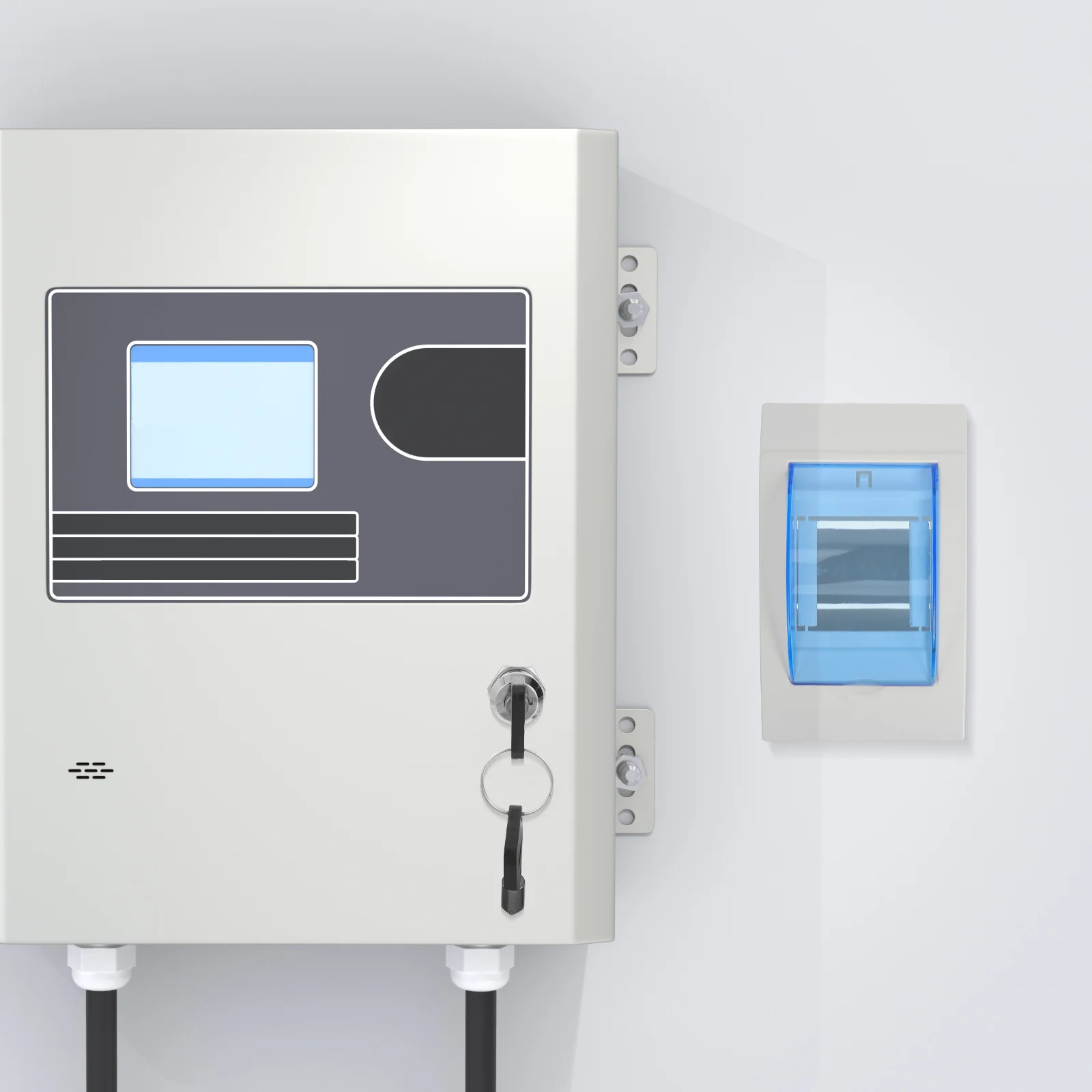 

Sleek Electric Meter Box Transparent Panel Weatherproof Outdoor Protection Box Electricity Meter Case