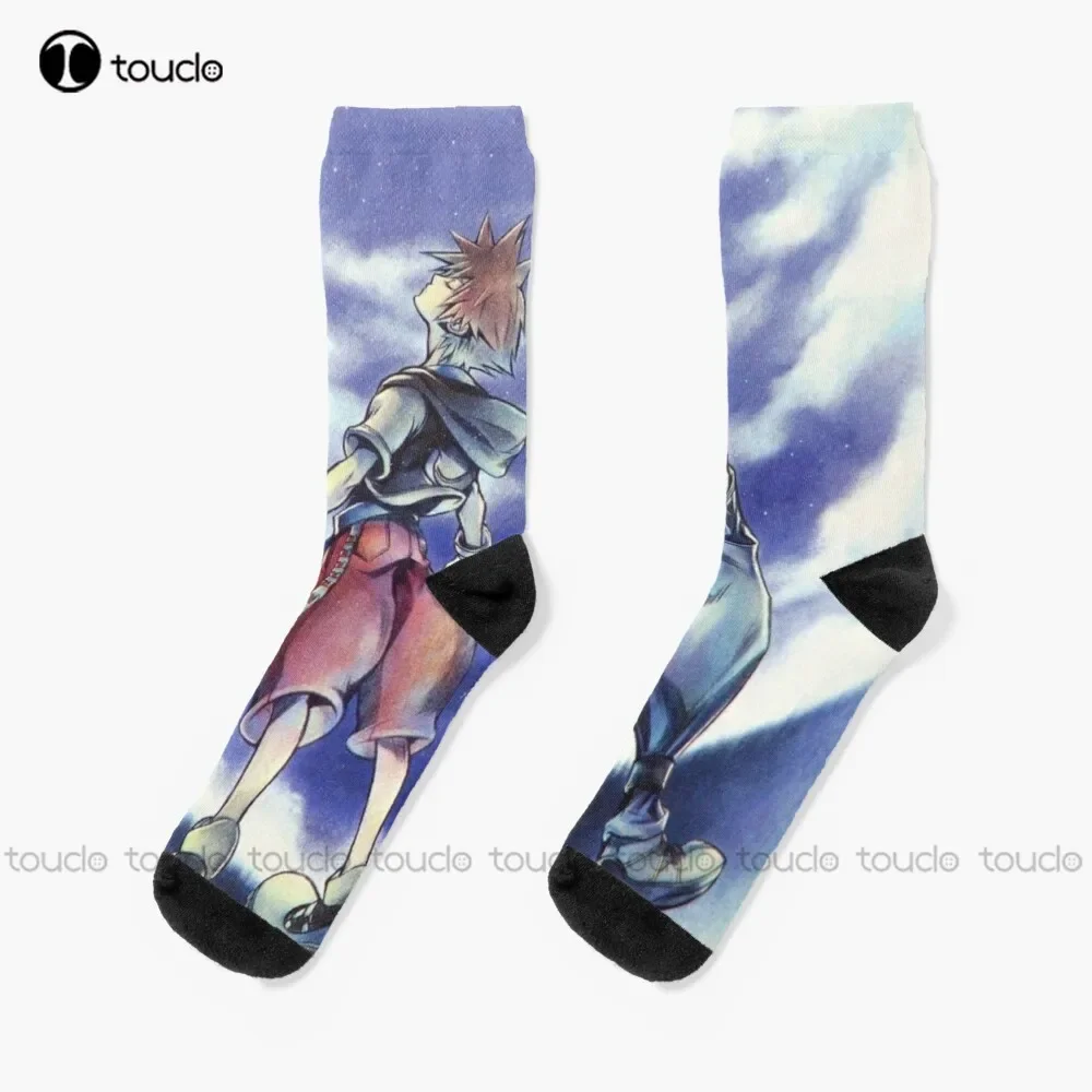 Kingdom Hearts Com - Artwork Socks Running Socks Womens Personalized Custom Unisex Adult Teen Youth Socks 360° Digital Print Art