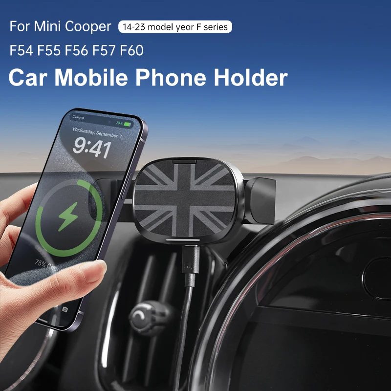 Auto Telefon Halter Drahtlose Ladegerät Für Mini Cooper F56 F55 F54 F60 F57 2014-2023 Zentrale Steuerung Handy halterung Zubehör