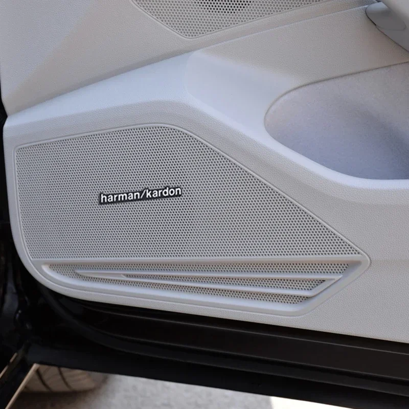 Harman Kardon Bose rozeti alüminyum 3D araba ses Sticker süslemeleri aksesuarları Mini BMW Tesla Golf Audi Ford için autocolcol