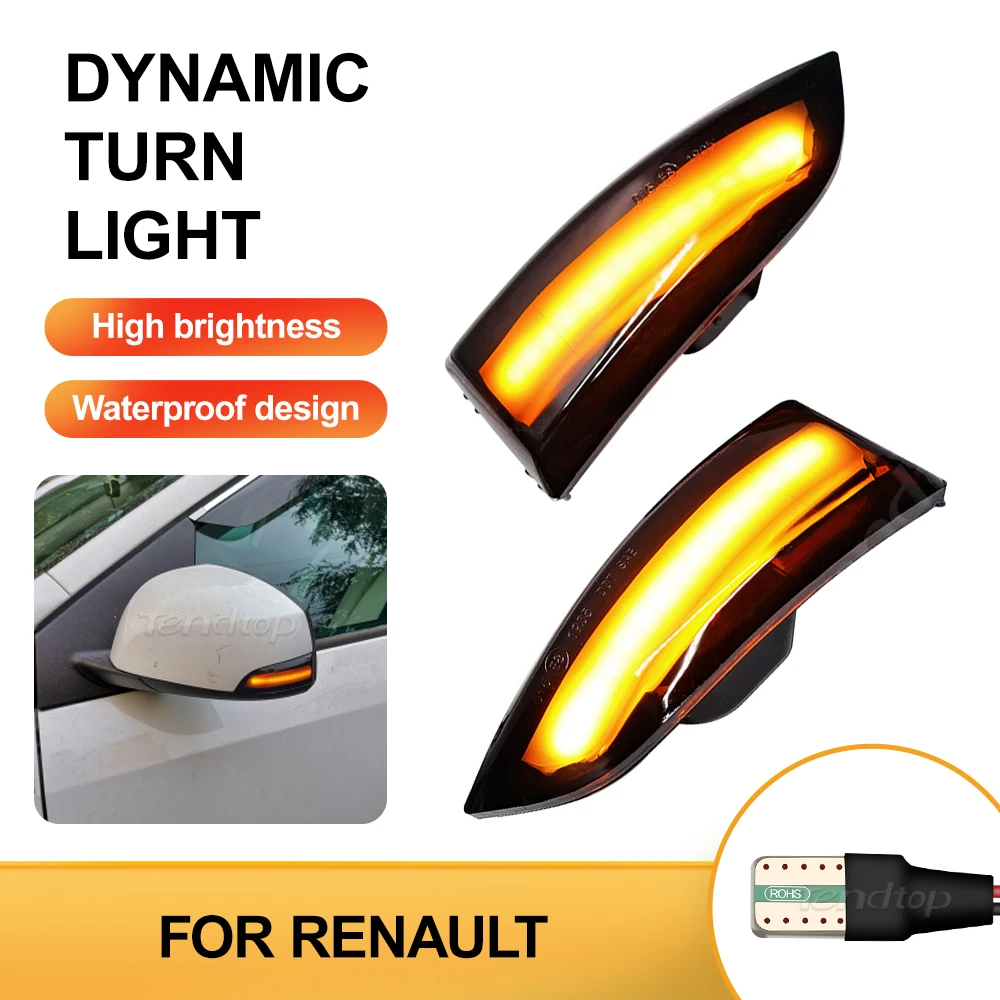 For Renault Megane 3 MK3 2008-2016 Laguna III X91 Fluence Scenic Led Dynamic Side Marker Turn Signal Light Indicator Lamp