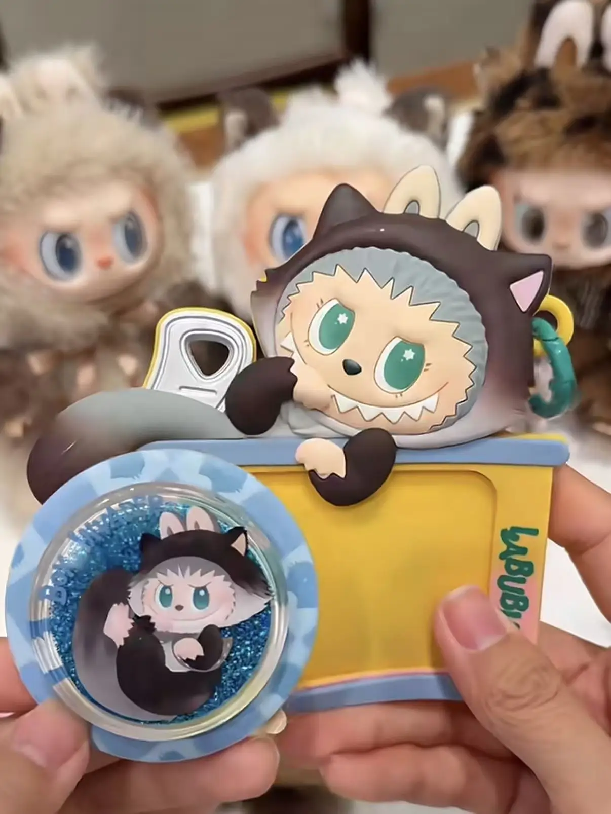 POP MART LABUBU THE MONSTERS Cat Mode On Series Card Holder Mystery Box Genuine Blind Box Guess Toys Bag Ornament Figurines Home