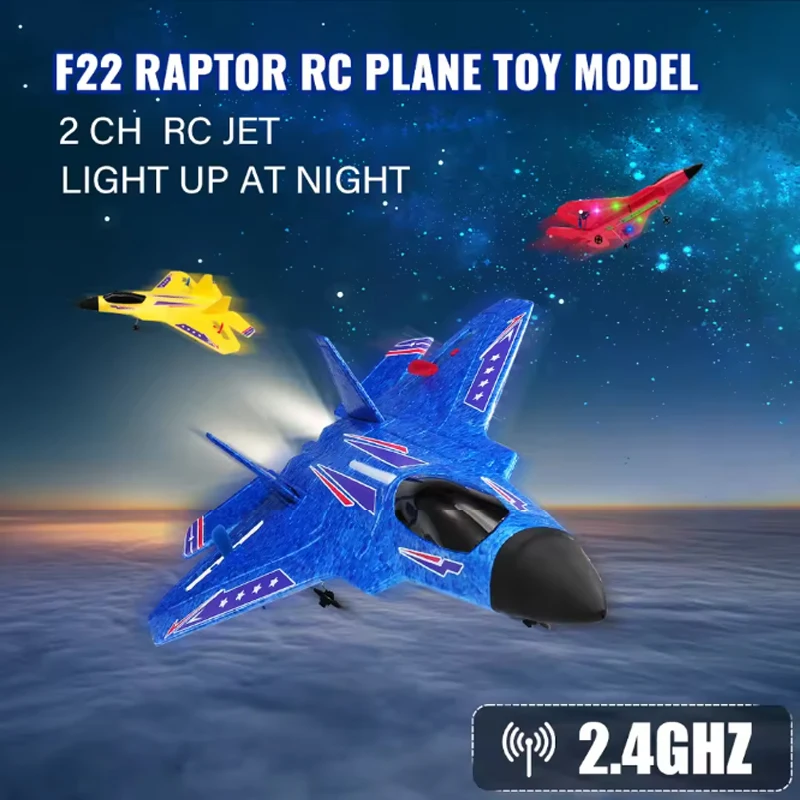 KF803 RC Plane 2.4G With LED Lights RC Flying Model Glider Remote Control Vertical Plane EPP Foam Toy Airplane Gifts For Holiday