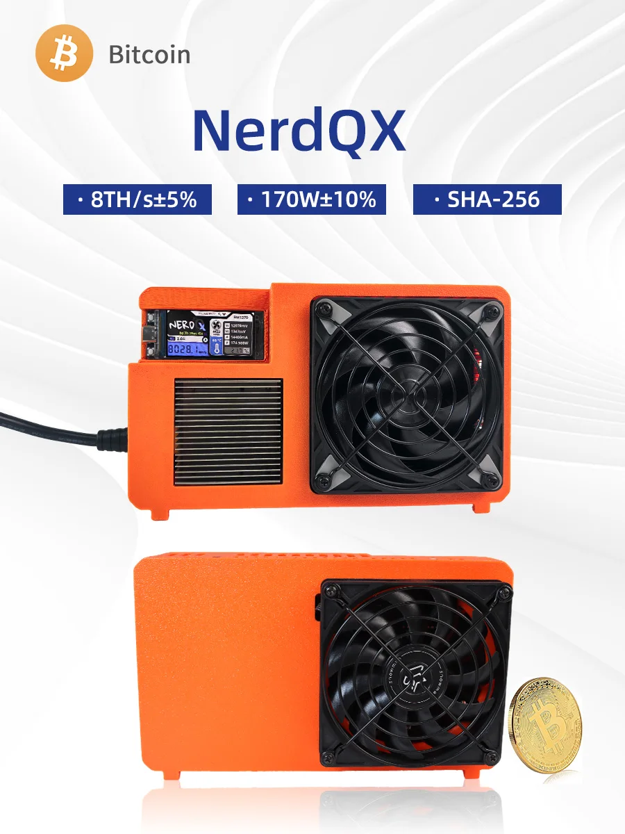 NerdQX 8TH/s Koparka Bitcoin Niezależna Koparka Kryptowalut BM1370 Open Source Mini ASIC Osobista Koparka Blockchain do Wirtualnych Walut — zdjęcie produktu 7