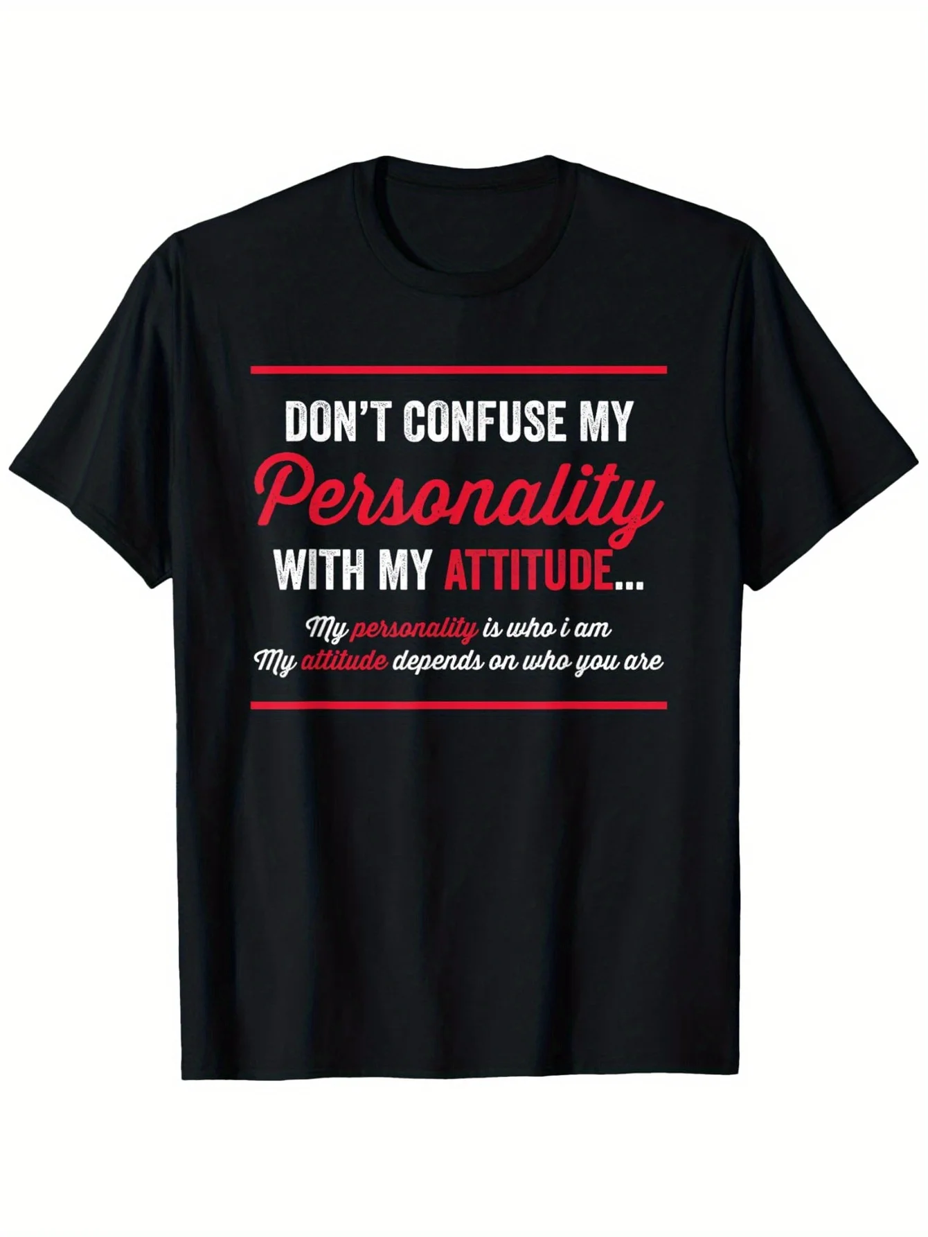 2026 Don't Confuse My Personality Sarcastic Novelty Funny Tshirt T-ShirtT-shirt for St. Patrick'S Day Easter Gifts for Father'S