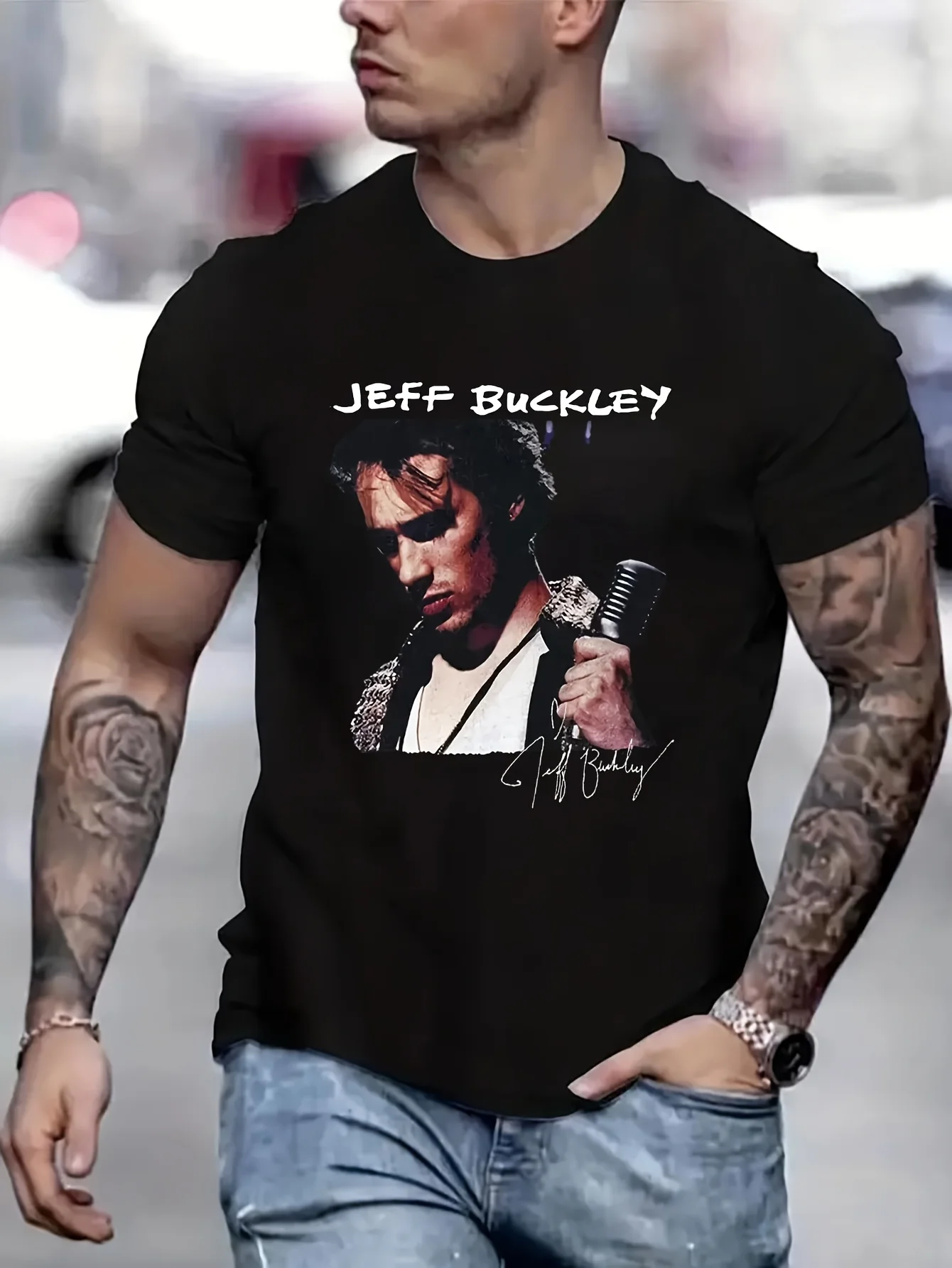 

Jeff Buckley Grace Music Man Одежда Футболки большого размера Аниме Вещи Футбольные рубашки 2025 Мужские футболки B5023262