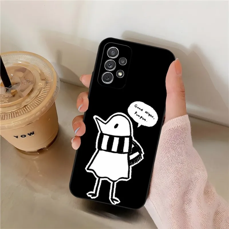 Oyasumi Punpun Minimalist Punpun Phone Case For Samsung A52 A53 A51 A12 A50 A33 A13 A22 A31 A40 A03S A32 A21 A81 A42 Black