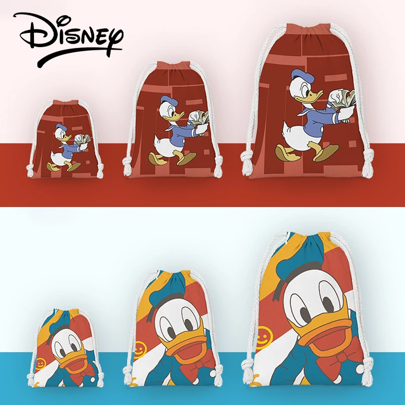 Disney Donald Daisy Duck borsa portaoggetti con coulisse articoli da toeletta custodia per cosmetici custodia per bambini Cartoon peluche Candy sacchetti regalo di compleanno