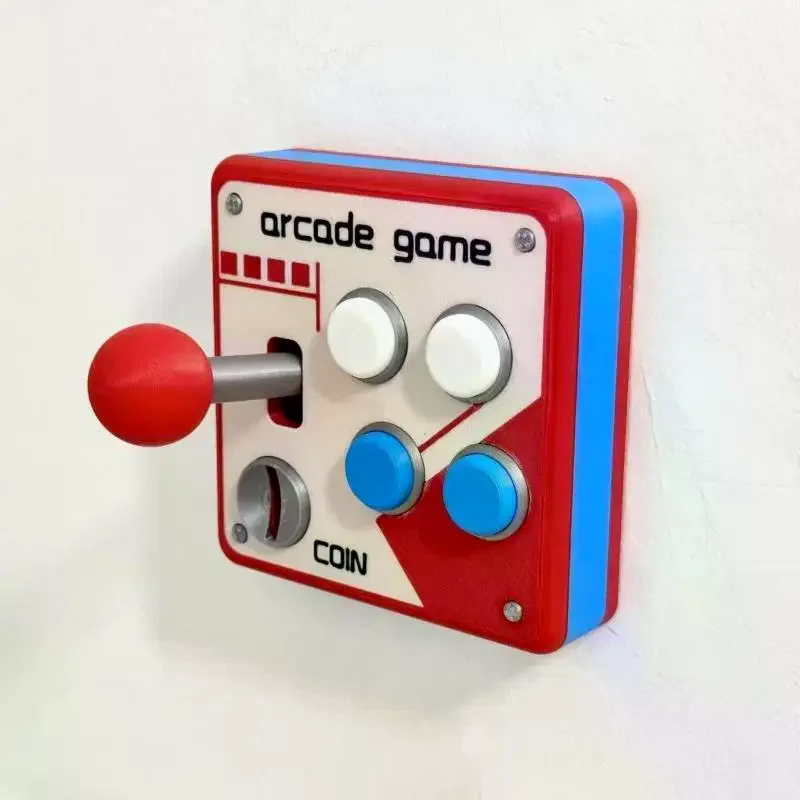 Retro Arcade Game Joystick Wall Light Switch Panel 80s Vintage Decorative Plate Cover for Game Room Bedroom view 2