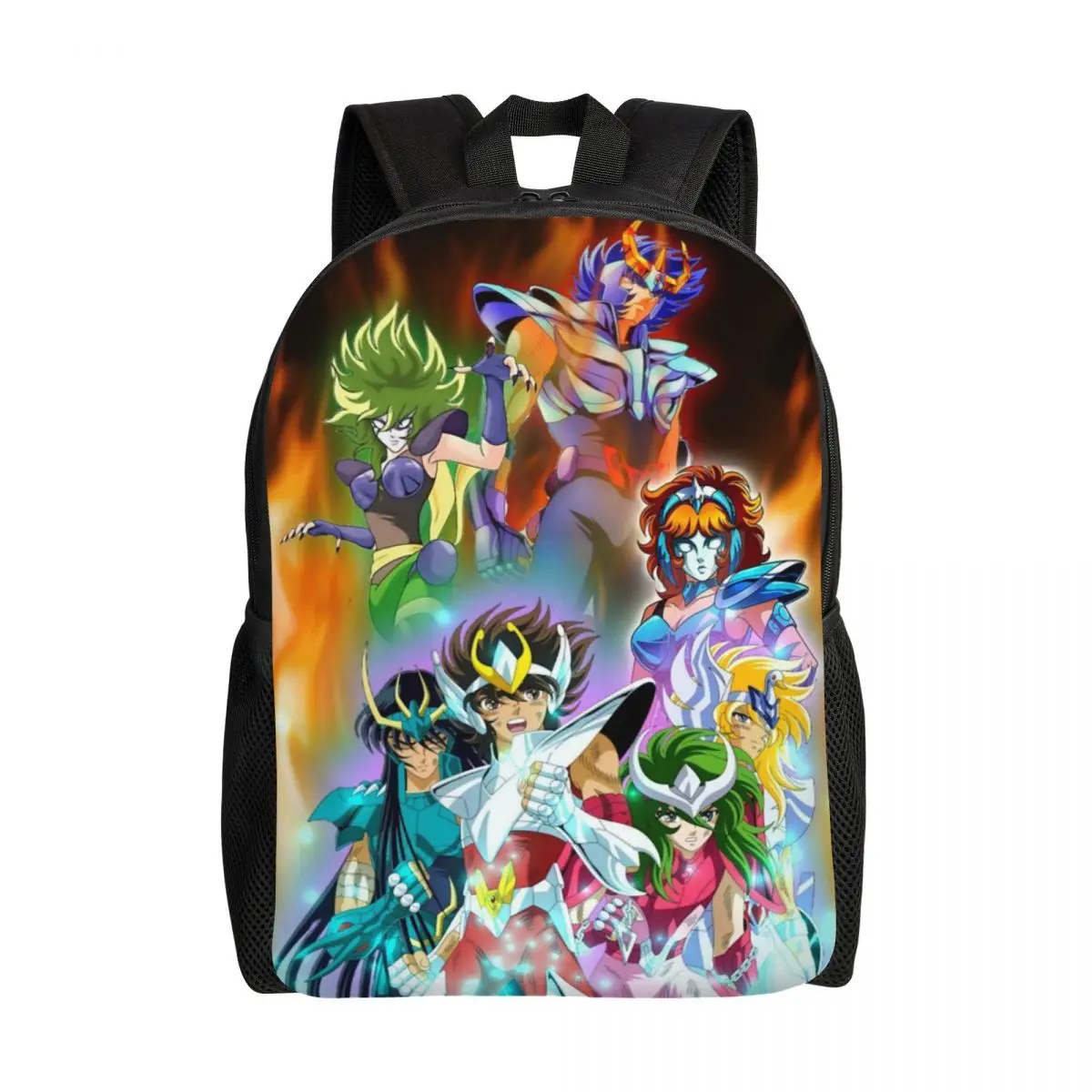 

Custom Saintes Seiya Anime Manga Backpacks Women Men Basic Bookbag for College School Bags