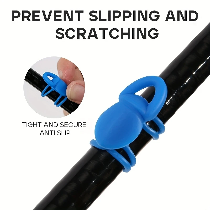 5pcs/bag High Elasticity Silicone Fishing Bait Hook Fixer Lightweight Anti-Slip Fishing Rod Hook Clip - view 4