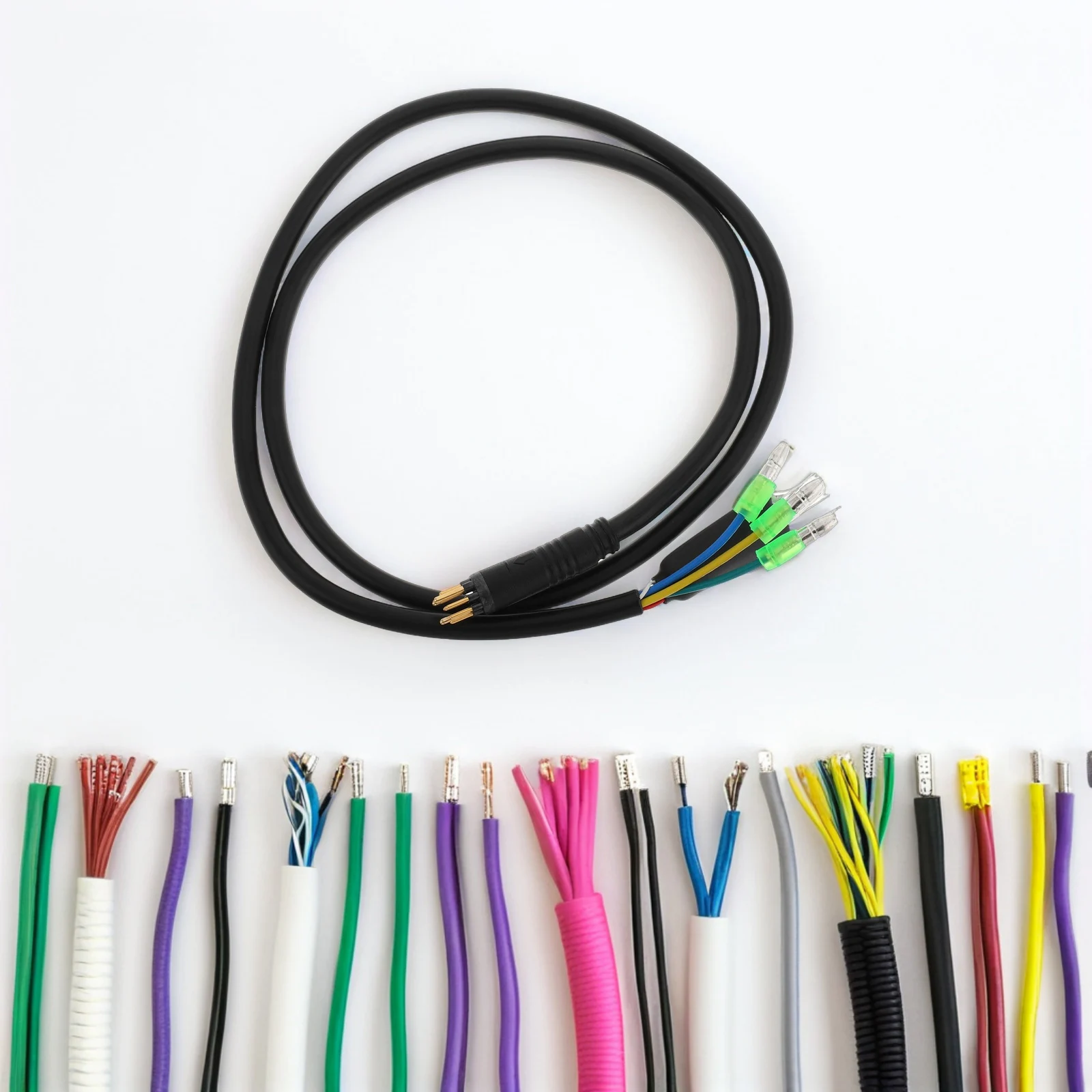 

Electric Bike Motor Extension Line 9-pin Waterproof Connector Cable for Scooter Bicycle Modification Parts-Compatible with Front