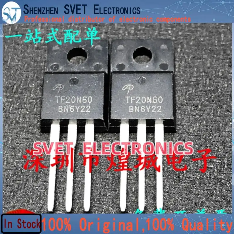 10PCS-50PCS  TF20N60 AOTF20N60  TO-220F 600V 20A  Original In Stock Fast shipping