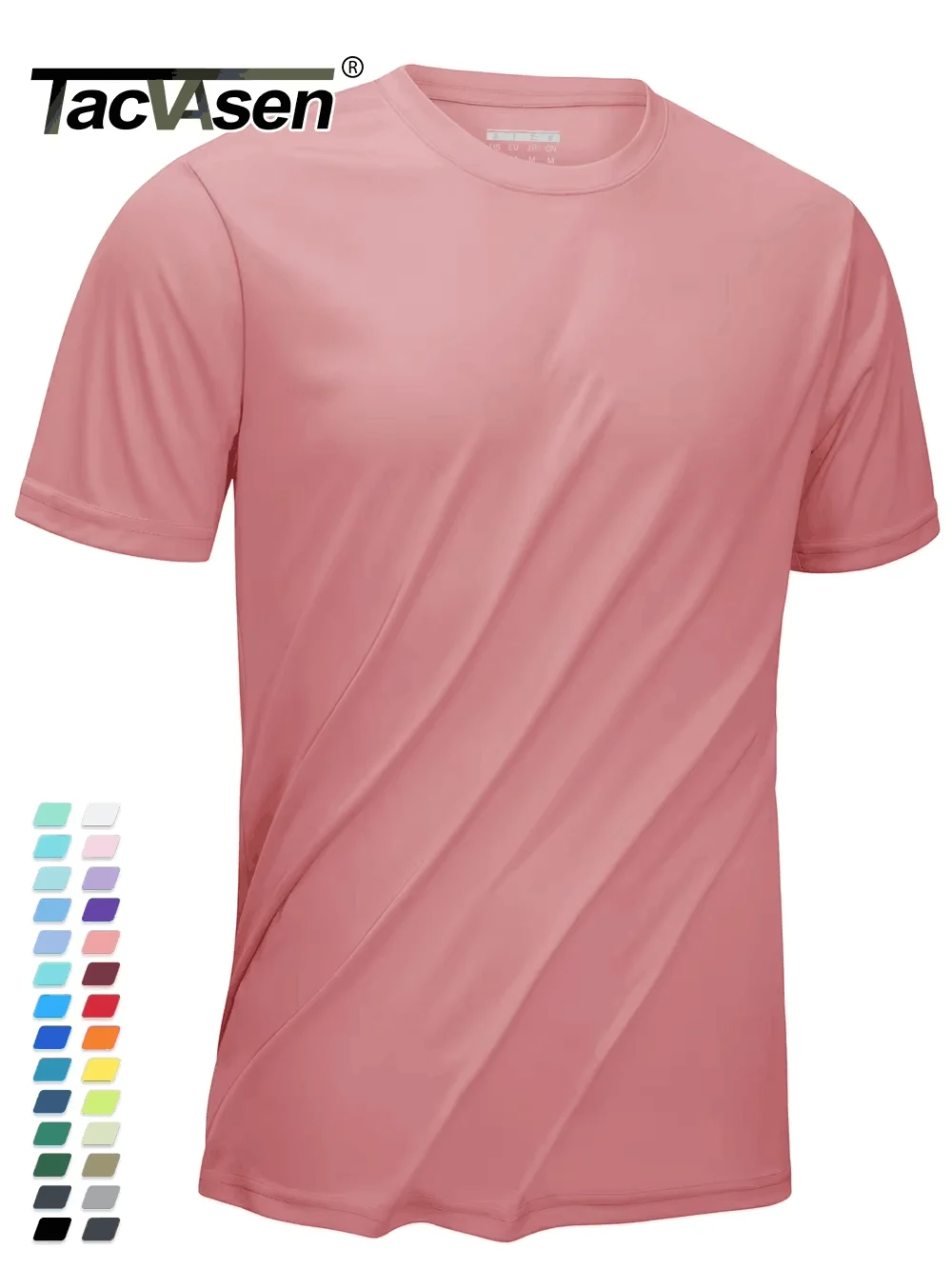 TACVASEN UPF 50+ Summer Performance T-shirts Mens Sun Protection Tee Shirts Gym Sports Athletic Running Swim Casual T-shirt Tops