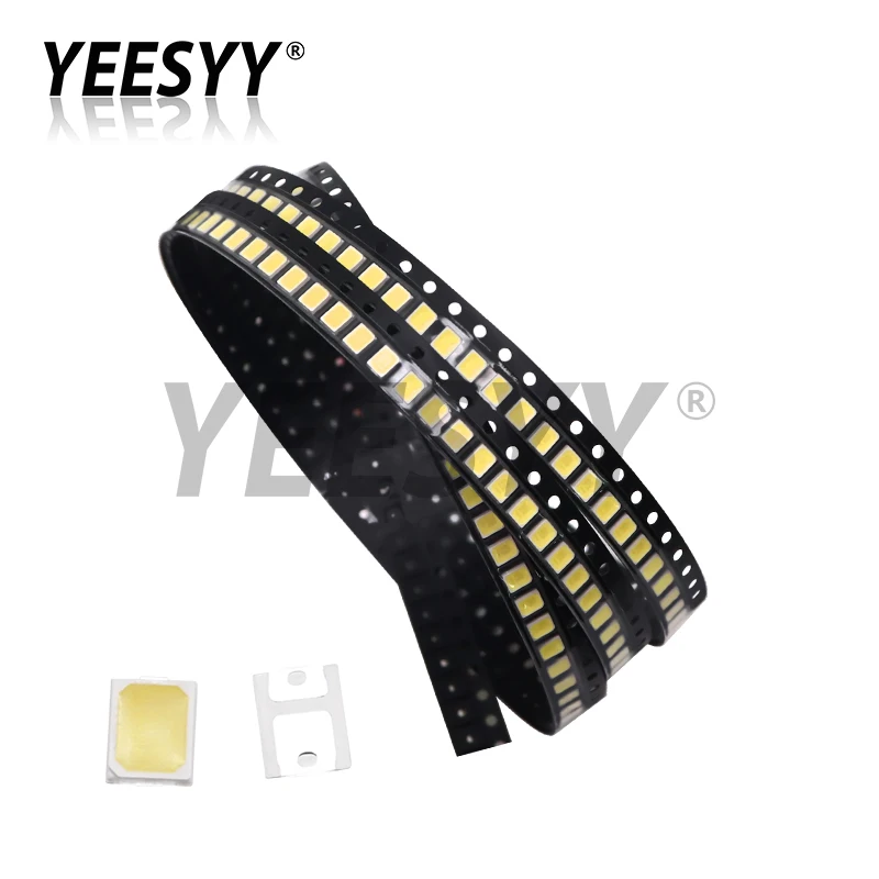 100pcs 0.2W 2835 LED Lamp Bead 20-25lm White 6500K / Warm White 3000K SMD Beads Chip Diode 3.0-3.6V