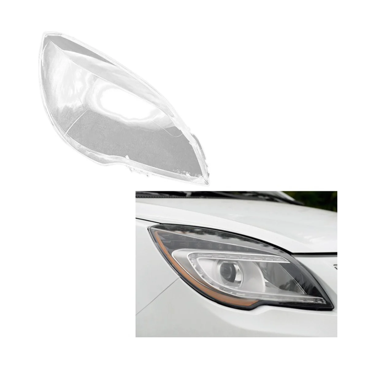 

Car Right Headlight Shell Lamp Shade Transparent Lens Cover Headlight Cover for Lifan X50 2014 2015