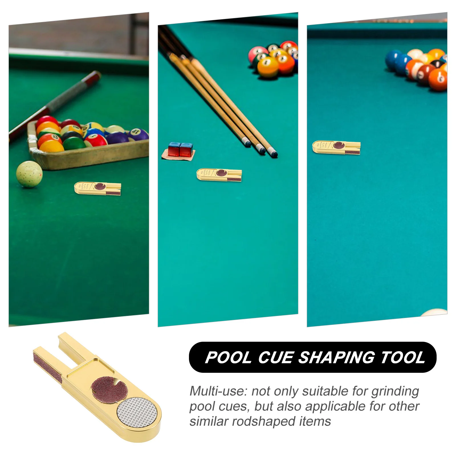 

Billiards Tip Shaper U-Shape Metal Pool Cue Tip Trimmer Repair Tool Durable Cue Maintenance Sandpaper Billiard Head Repairer