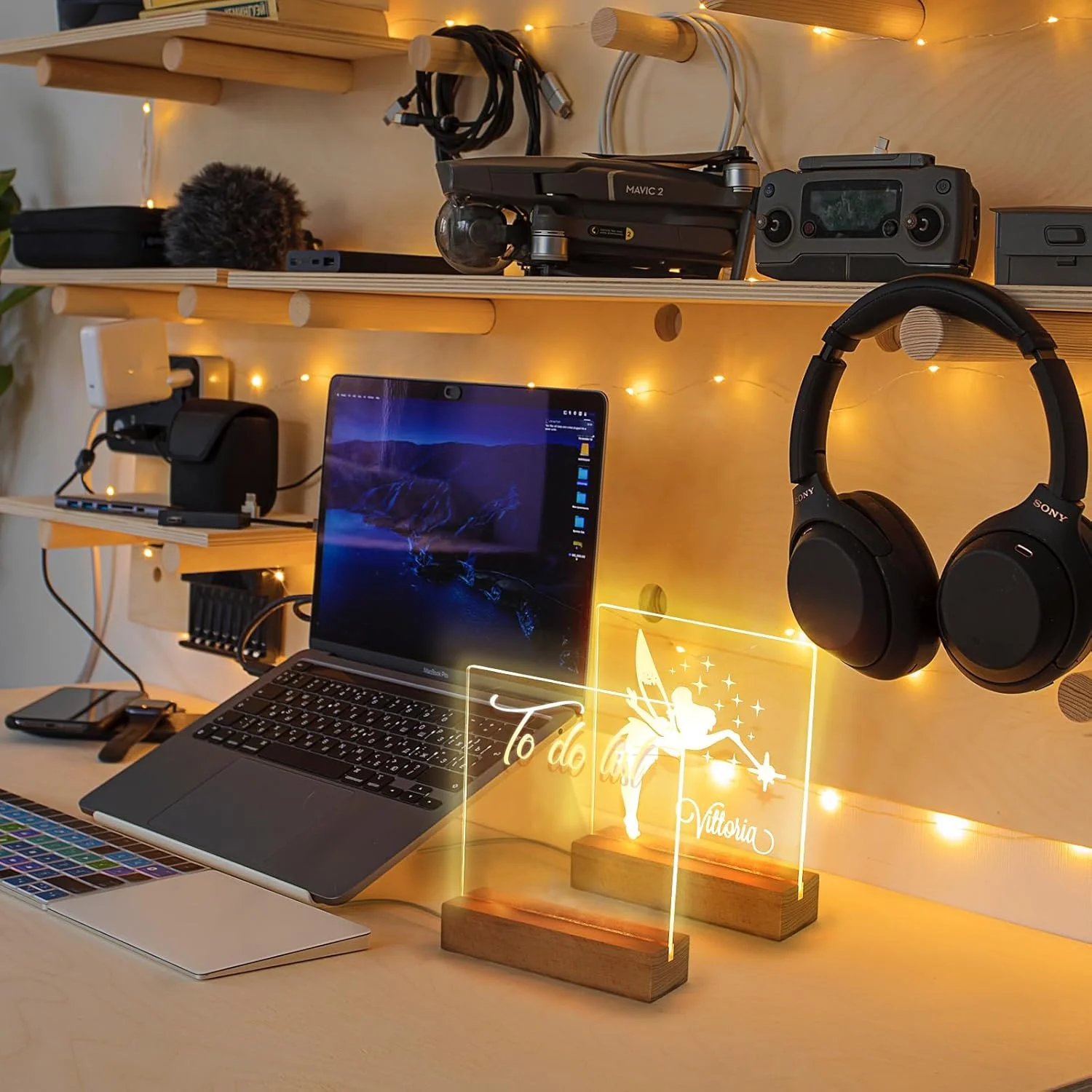1-5PCS Rectangular Wooden Led Lights Display Base Stand 3D Plexiglass Lamp Holder with USB Night Lights Handmade DIY Art Decor