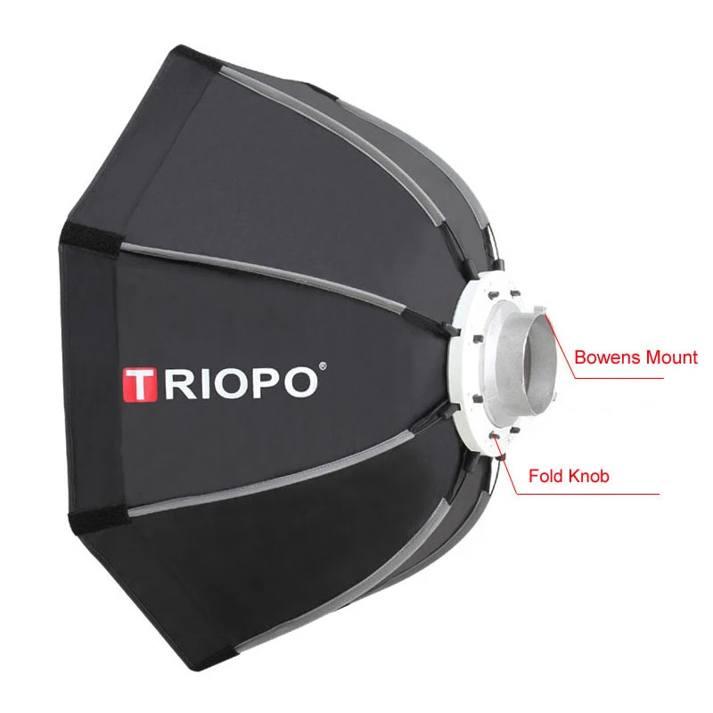 Triopo K2 55cm 65cm 90cm 120cm Softbox Bowens Mount Foldable Octagon Umbrella Softbox for Sokani Godox Aputure LED Video Light