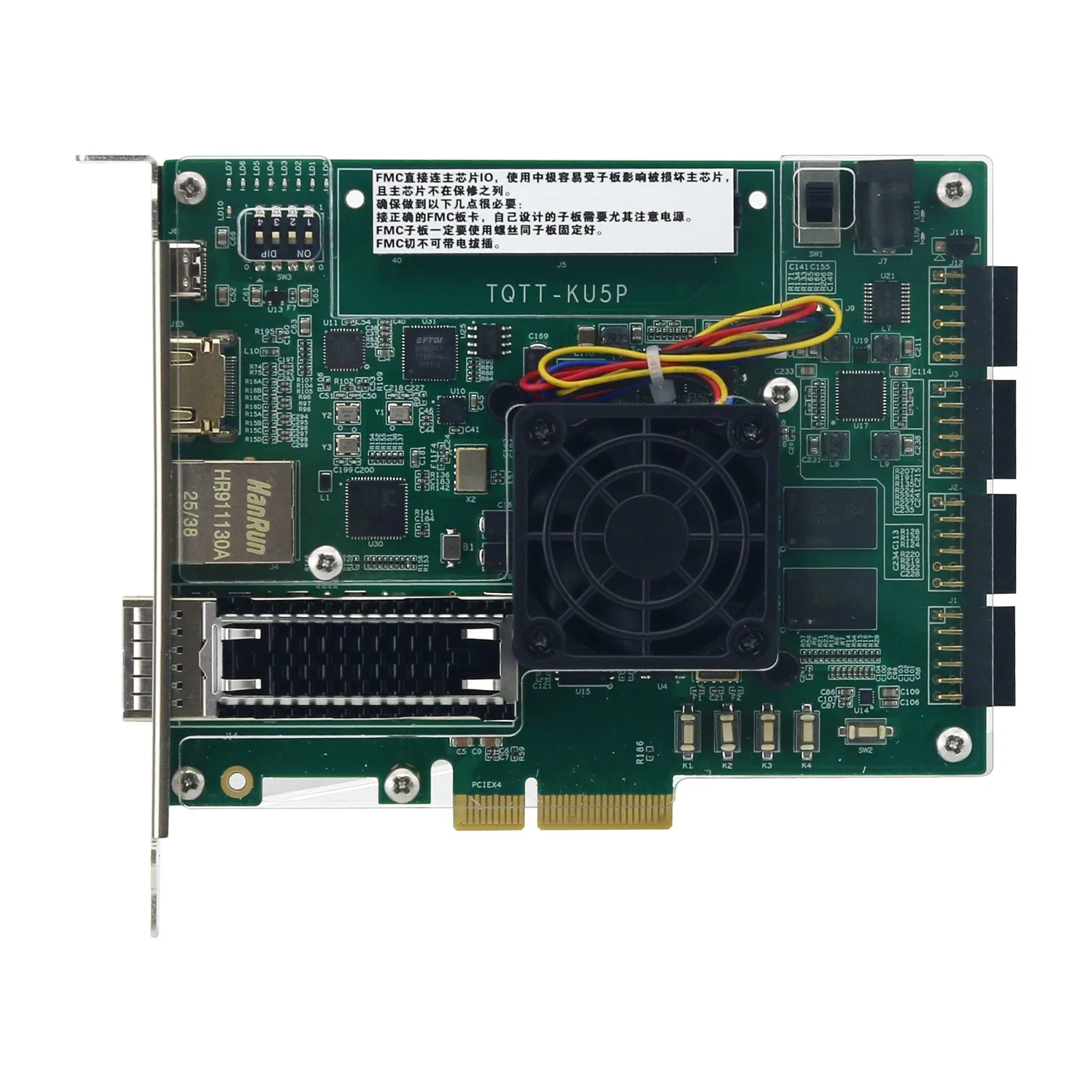 HamGeek XCKU5P Development Board + AD9361 RF Module FMCPCIE3.0 HD-MI-compatible 100G Gigabit Ethernet for FPGA Development