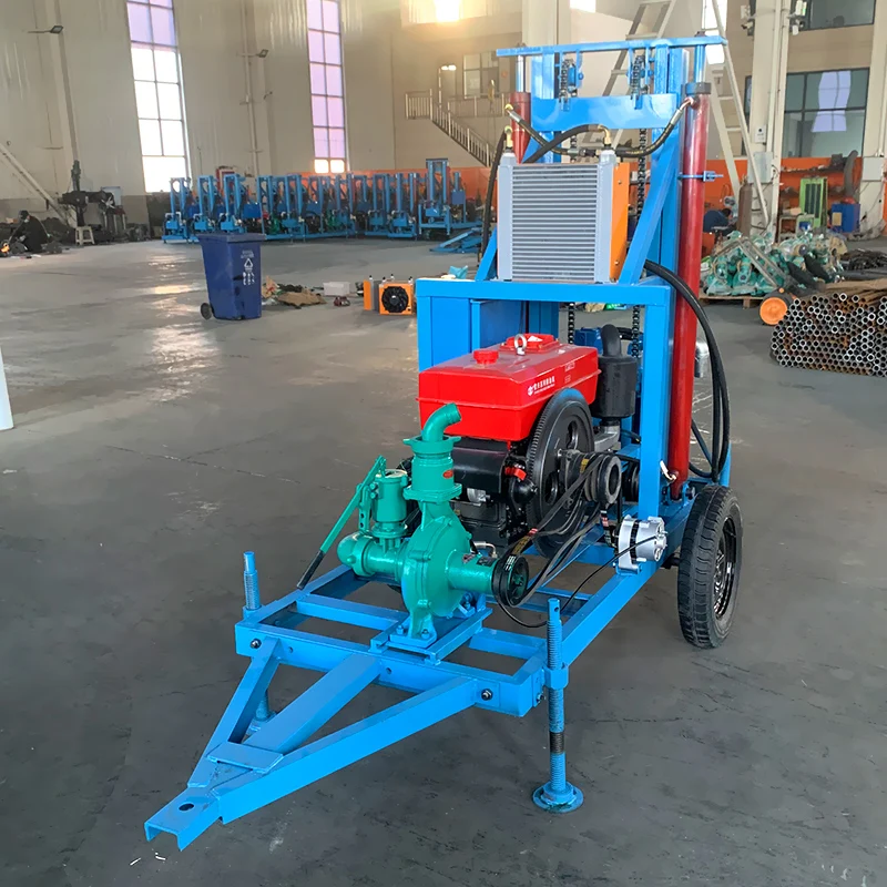 

Customized Diesel Hydraulic Wheel-Type Portable 200m High Efficiency Reinforced-Frame Drilling Machine Water Well Drilling Rig