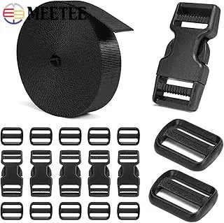 

2/5Set 20-50mm Nylon Webbing Band Plastic Backpack Buckle Release Closure Clasp Tri-Glide Slider Ring Hook DIY Dog Collar Craft