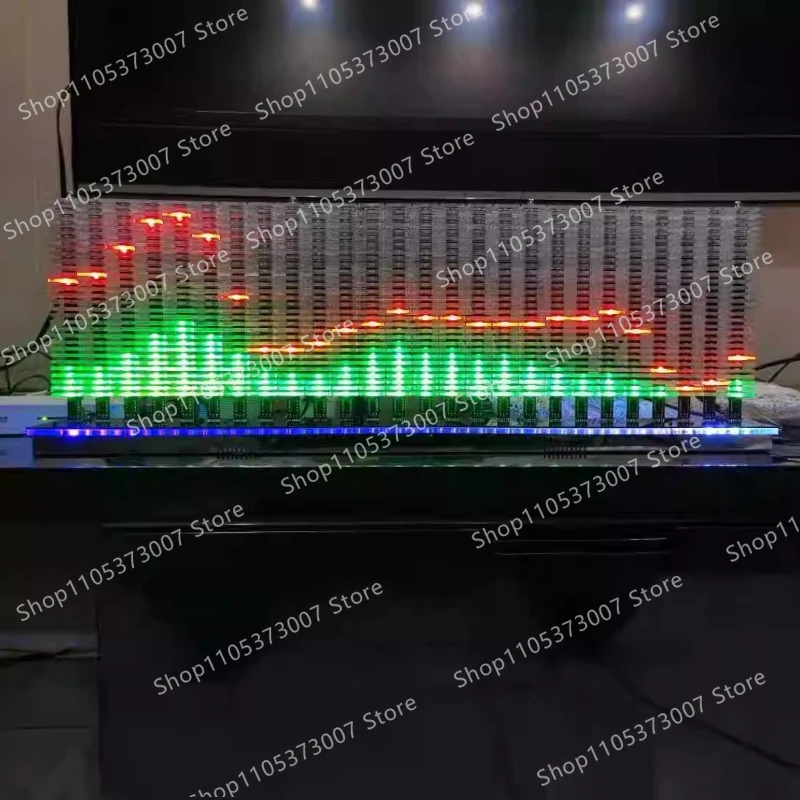 32-Segment LED full-color music beating spectrum 3D acrylic remote control voice-activated clock animation