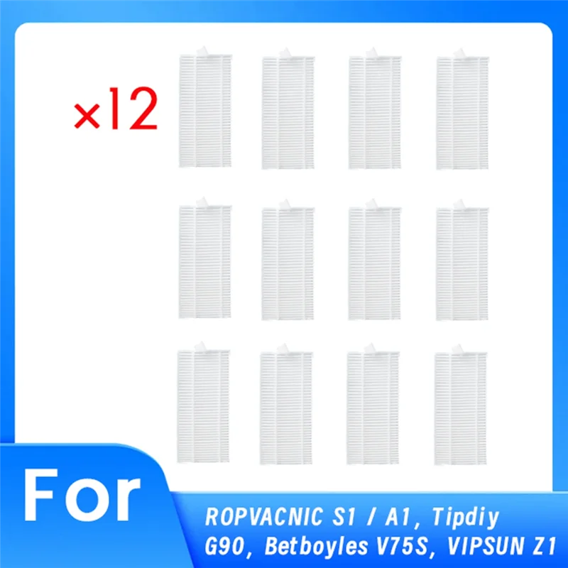 DHIPP-12 шт. Основный фильтр для ROPVACNIC S1/A1, Tipdiy G90, Betboyles V75S, VIPSUN Z1, запасные части для пылесоса