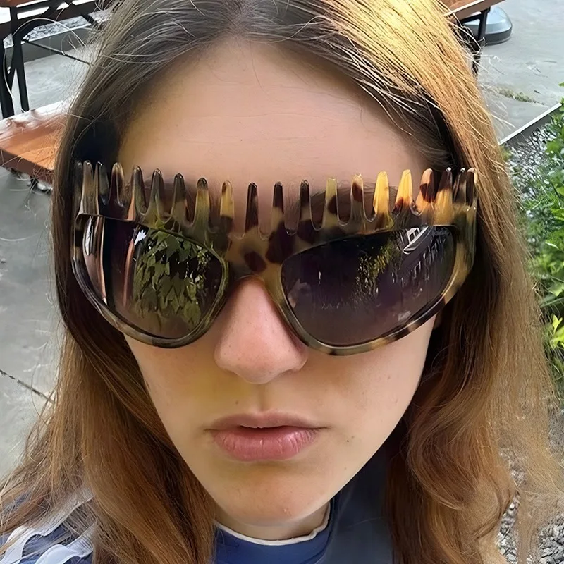 1Pc Women's Fashion Glasses New Style Personality Quirky Exaggerated Headband Sunglasses High-End Trendy Street Style Daily Perf