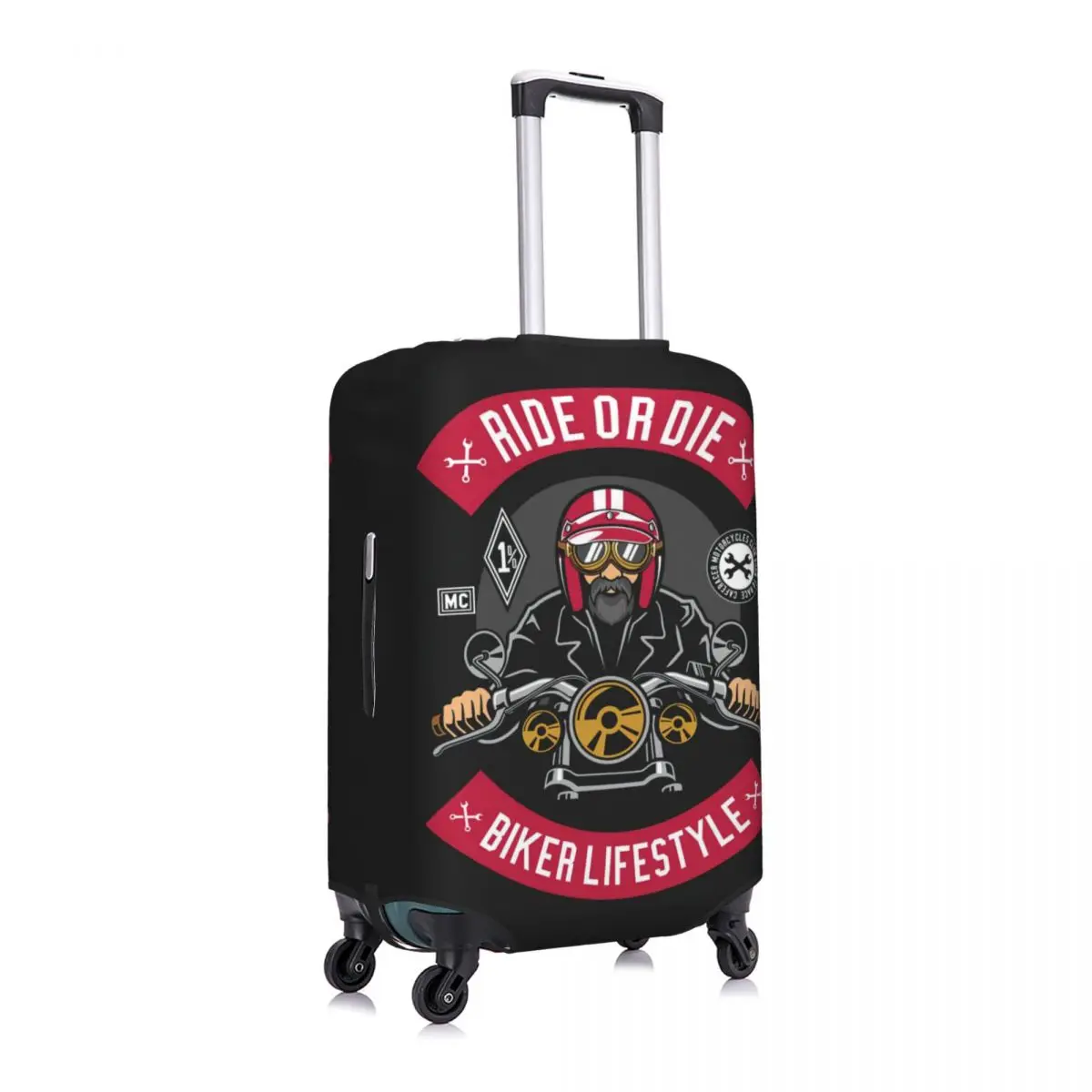 Ride Or Die Biker Lifestyle Imprimir Bagagem Protetora Poeira Cobre Elastic Waterproof 18-32inch Suitcase Cover Viagem Acessórios